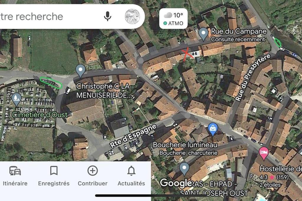 La Petite Ourse Maison De Village A Oust Exteriör bild