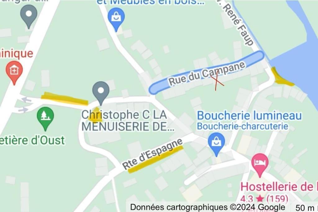 La Petite Ourse Maison De Village A Oust Exteriör bild